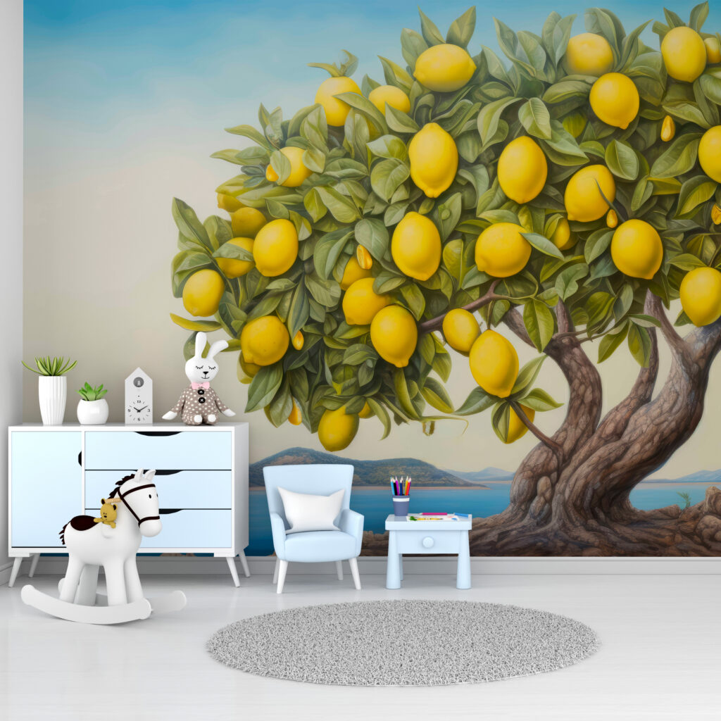 A lemon tree with fruits on it