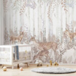 Ταπετσαρίες Μια ομάδα ελαφιών σε ένα δάσος