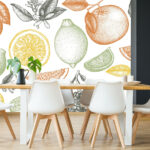 Ταπετσαρίες Ένα μοτίβο διαφορετικών φρούτων