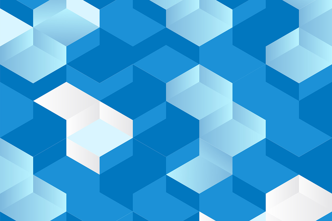 Blue and white cubes