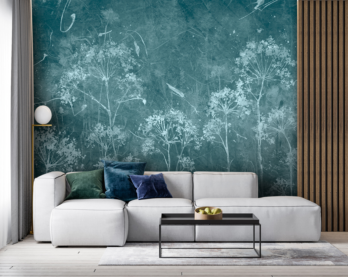 Artistic floral design on textured background