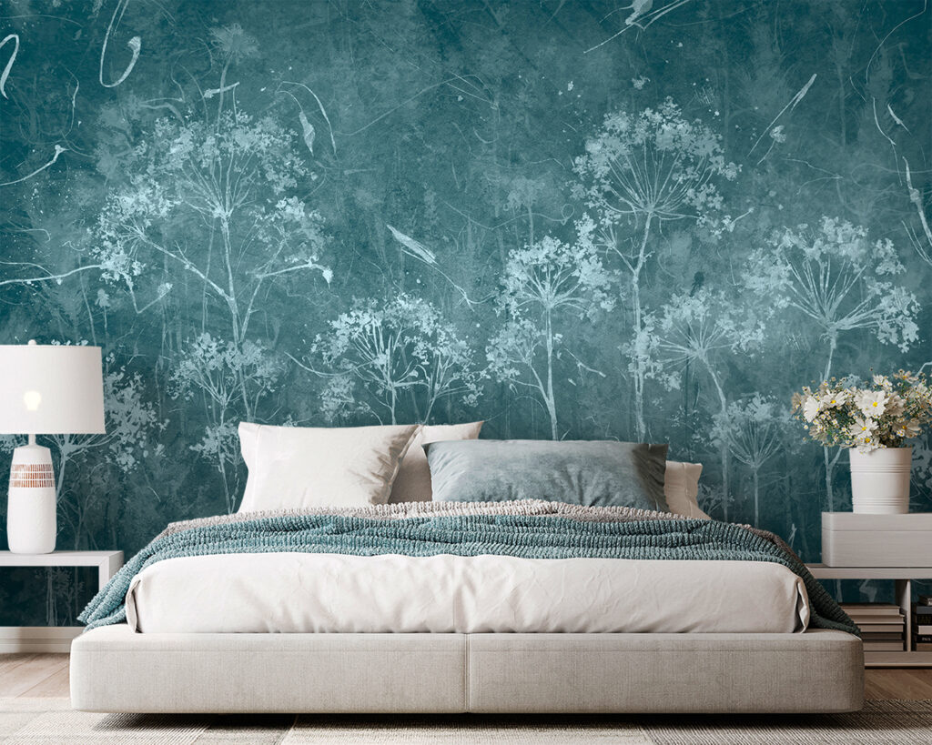 Artistic floral design on textured background