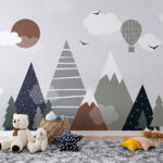 Ταπετσαρίες Τοπίο με δέντρα και βουνά