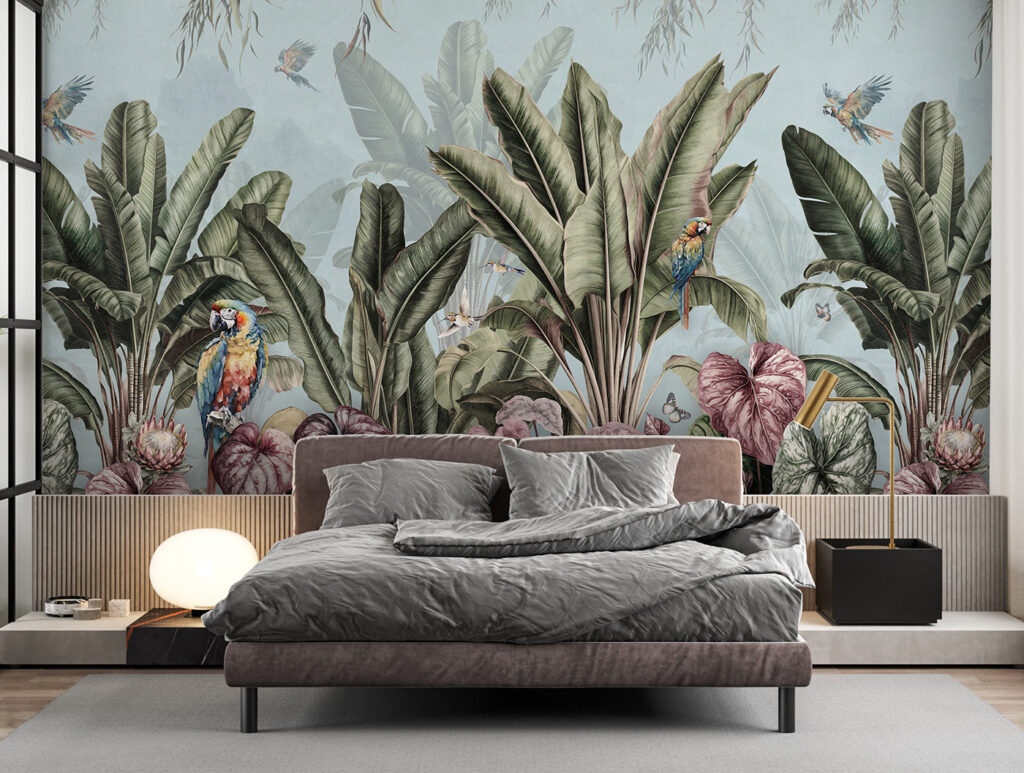 u96259pib1 1024x773 - Ταπετσαρία με τροπικά φυτά και πουλιά - tegory