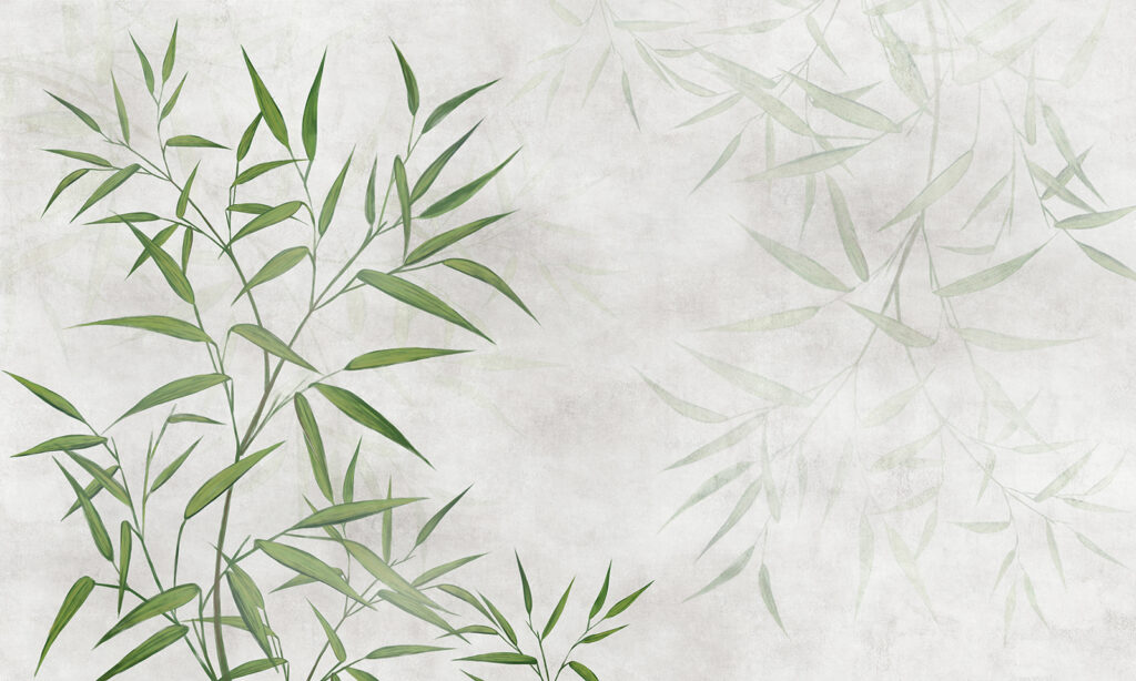 Green leaves on a white background Green leaves on a white background