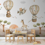 Ταπετσαρίες Ομάδα ζώων σε μια έρημο