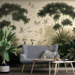 Ταπετσαρίες Πουλιά σε ένα ποτάμι