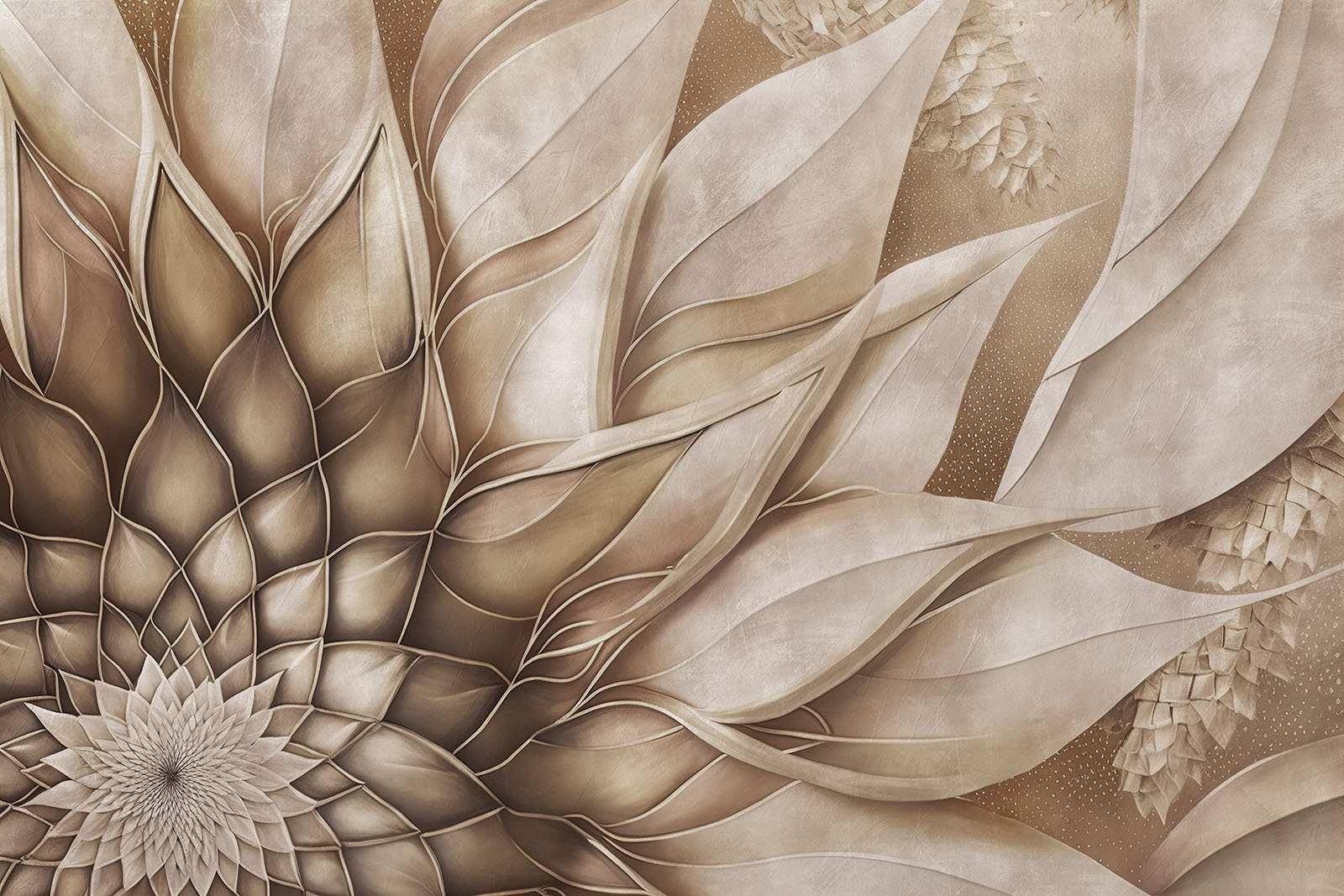 Elegant design of flowing petals