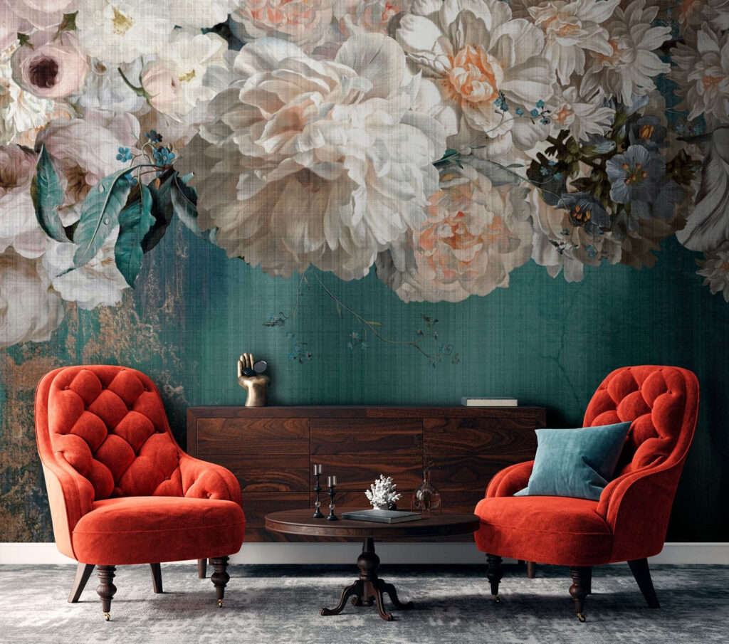 Painting of white flowers