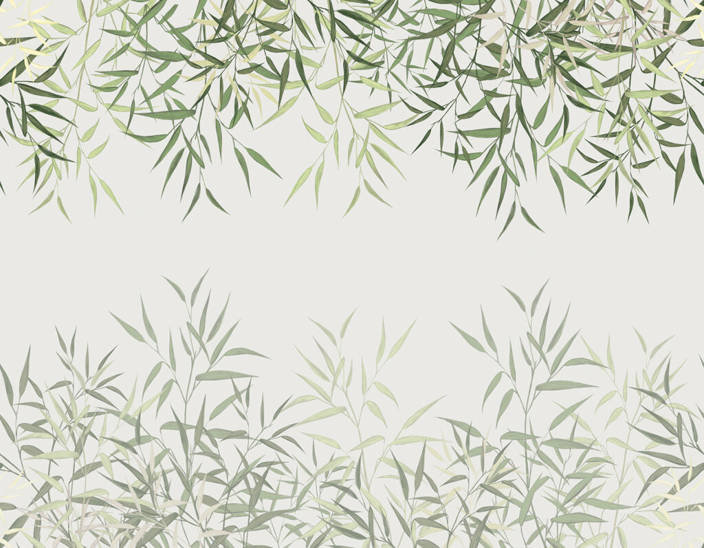 Delicate bamboo leaves on soft background Delicate bamboo leaves on soft background