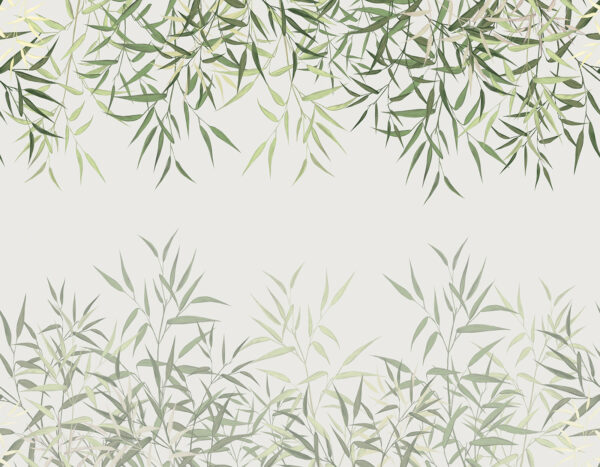 Delicate bamboo leaves on soft background Delicate bamboo leaves on soft background