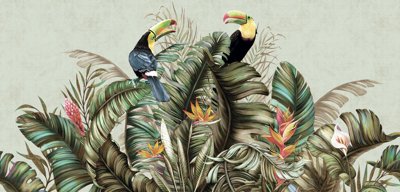 Group of birds on a plant