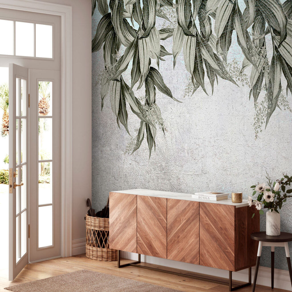 Elegant leaves against a textured backdrop