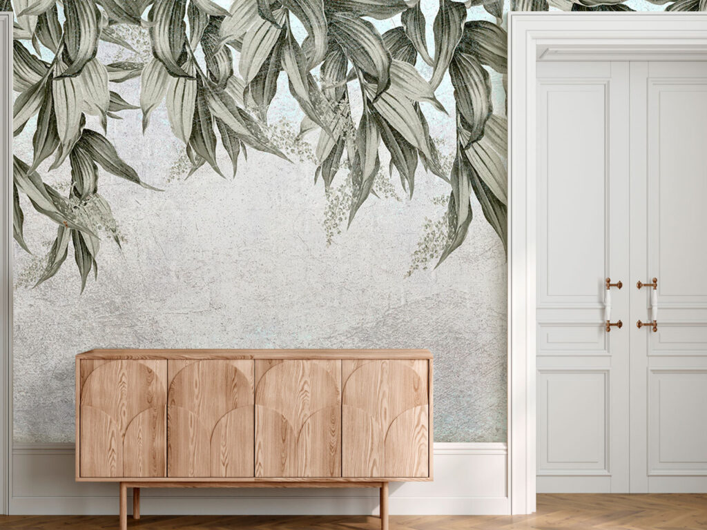 Elegant leaves against a textured backdrop