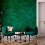 Ταπετσαρίες Πράσινος τοίχος με τραχιά επιφάνεια