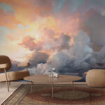 Ταπετσαρίες Πολύχρωμα σύννεφα στον ουρανό