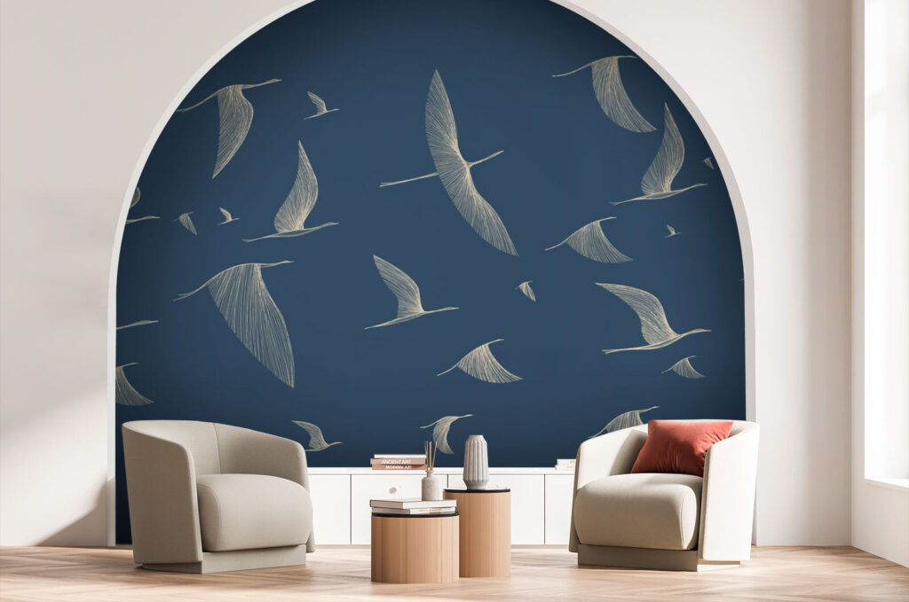 Group of birds flying