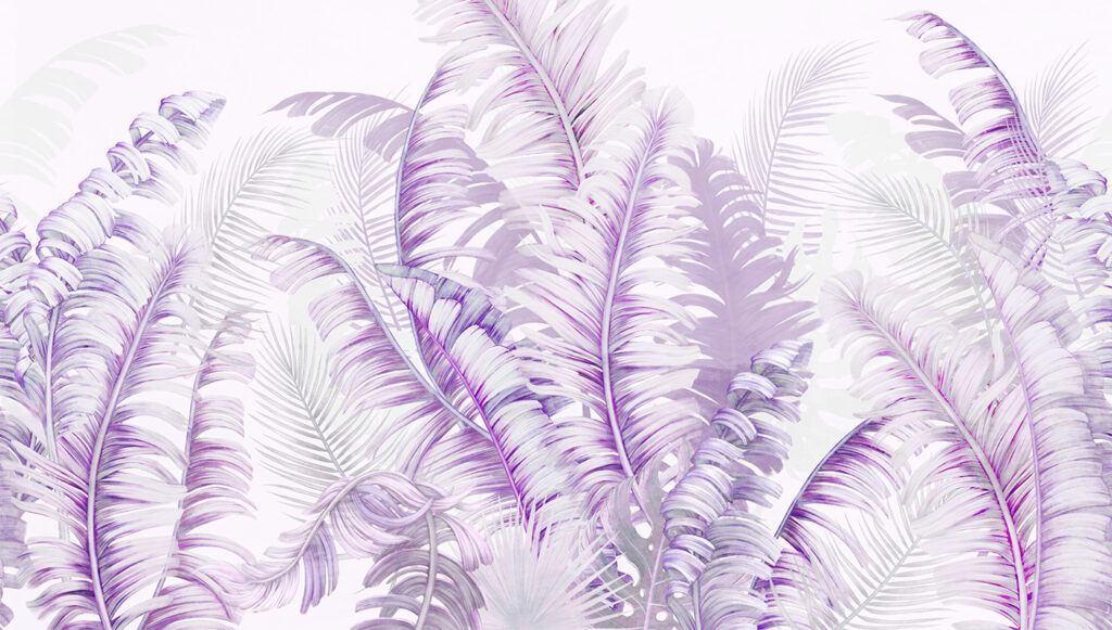 Delicate purple fern pattern design