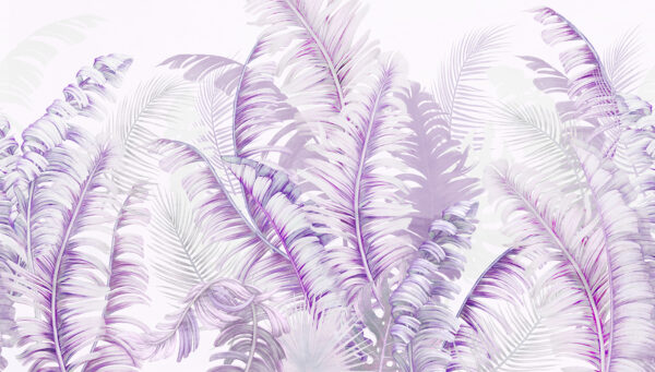 Delicate purple fern pattern design