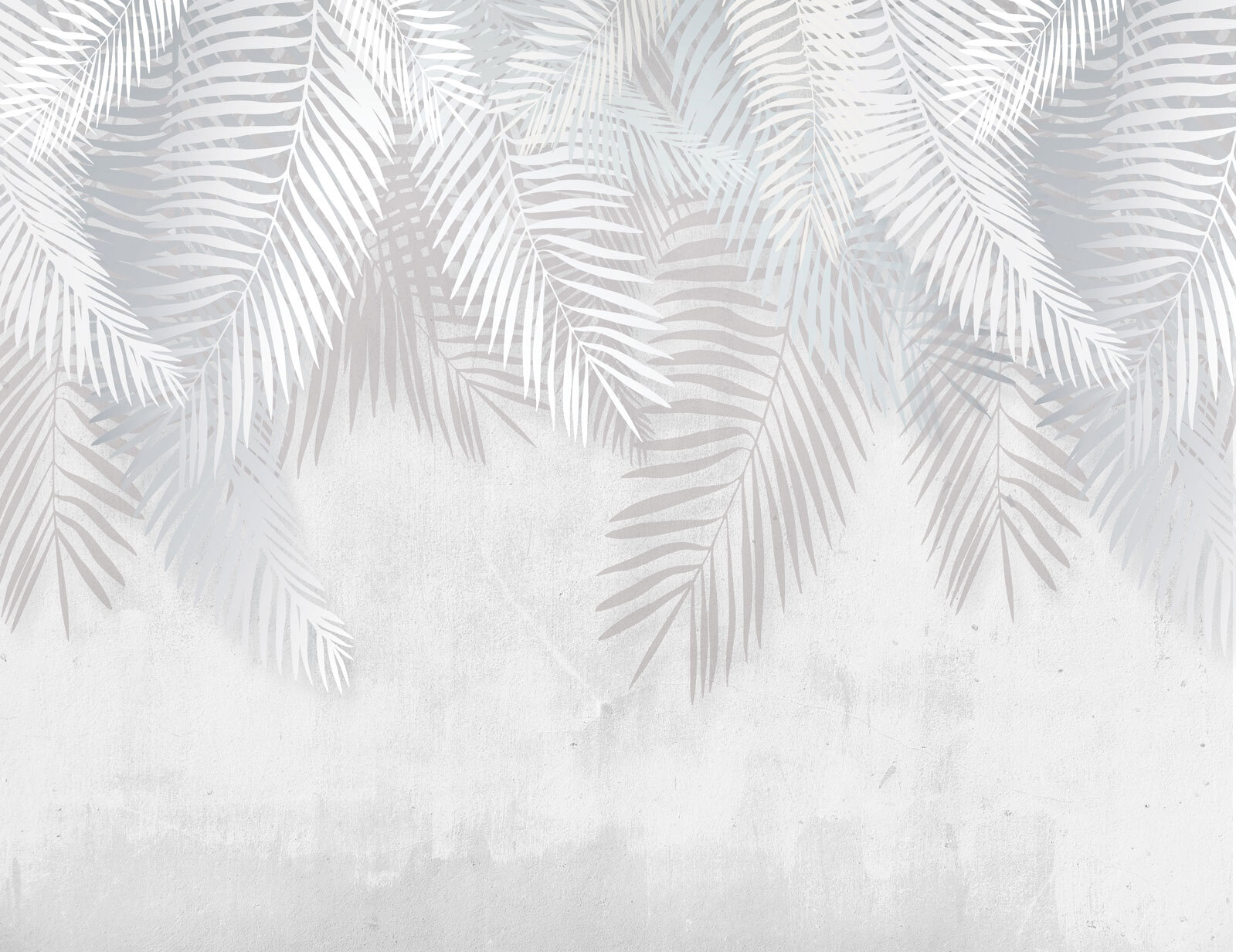 White leaves on a gray background