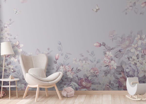 Floral μοτίβο με πεταλούδες Floral μοτίβο με πεταλούδες