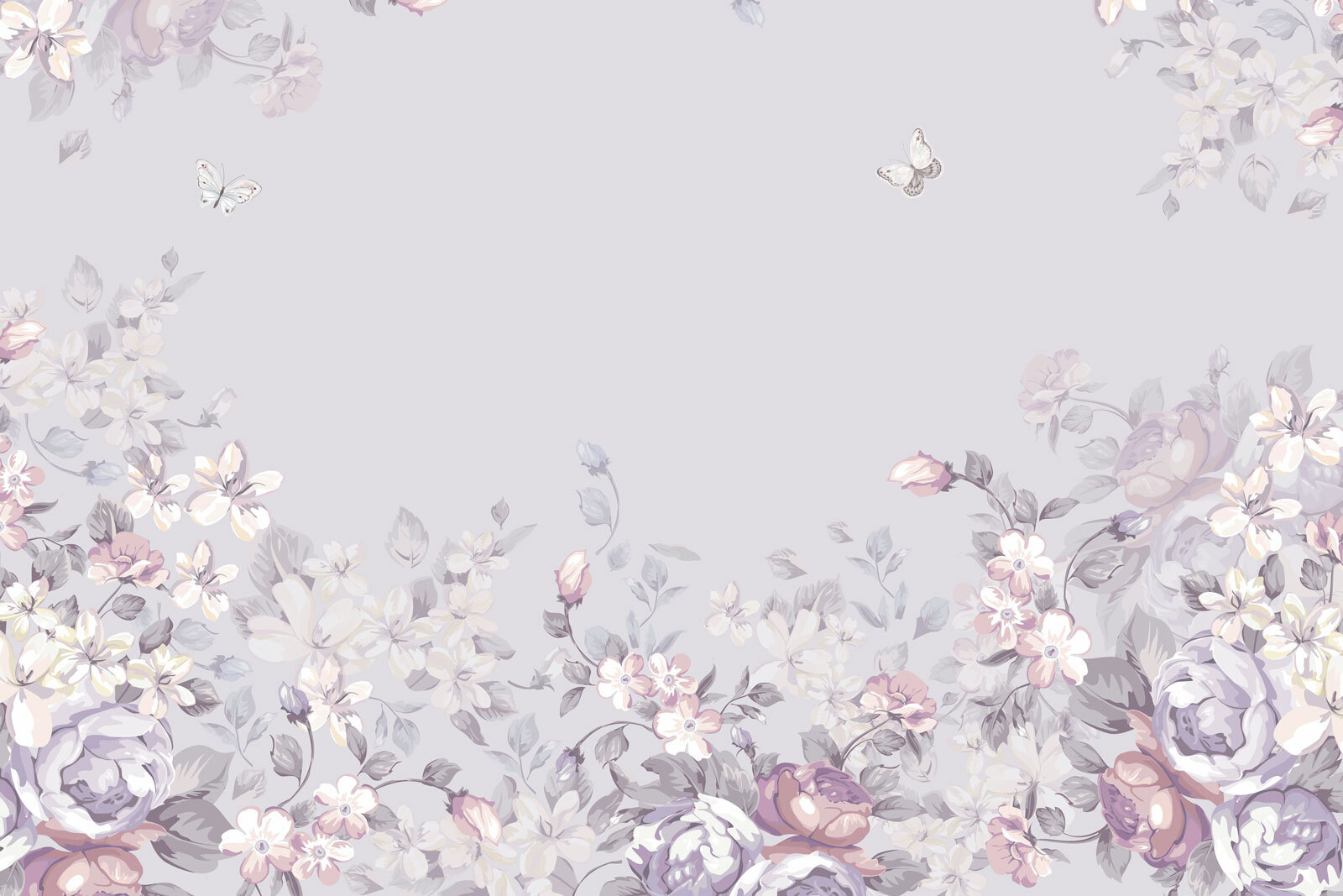 u94441p - Floral μοτίβο με πεταλούδες - tegory