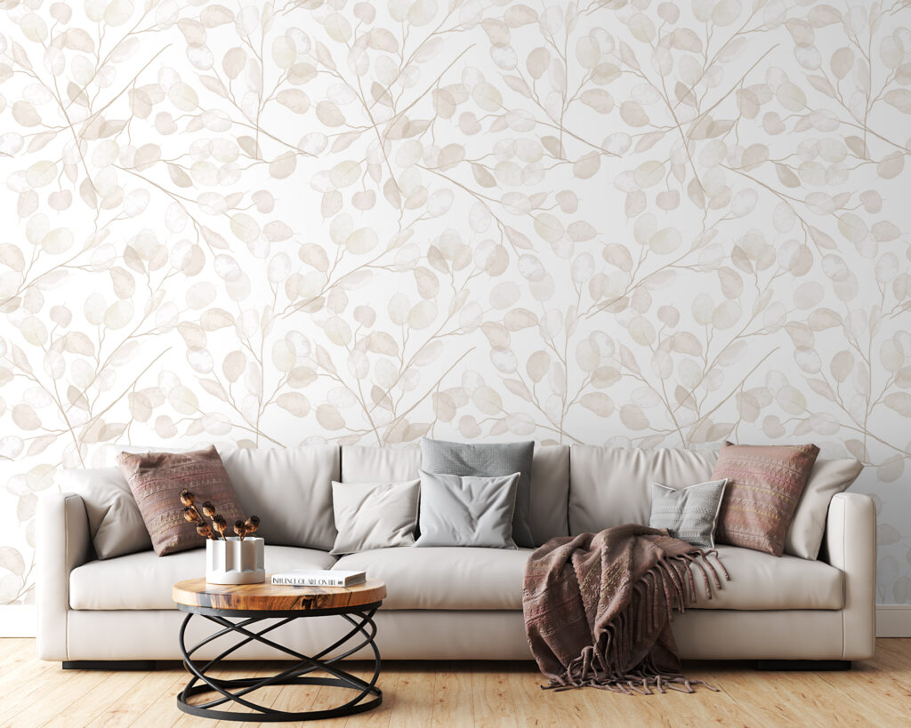 Pattern of white leaves Pattern of white leaves