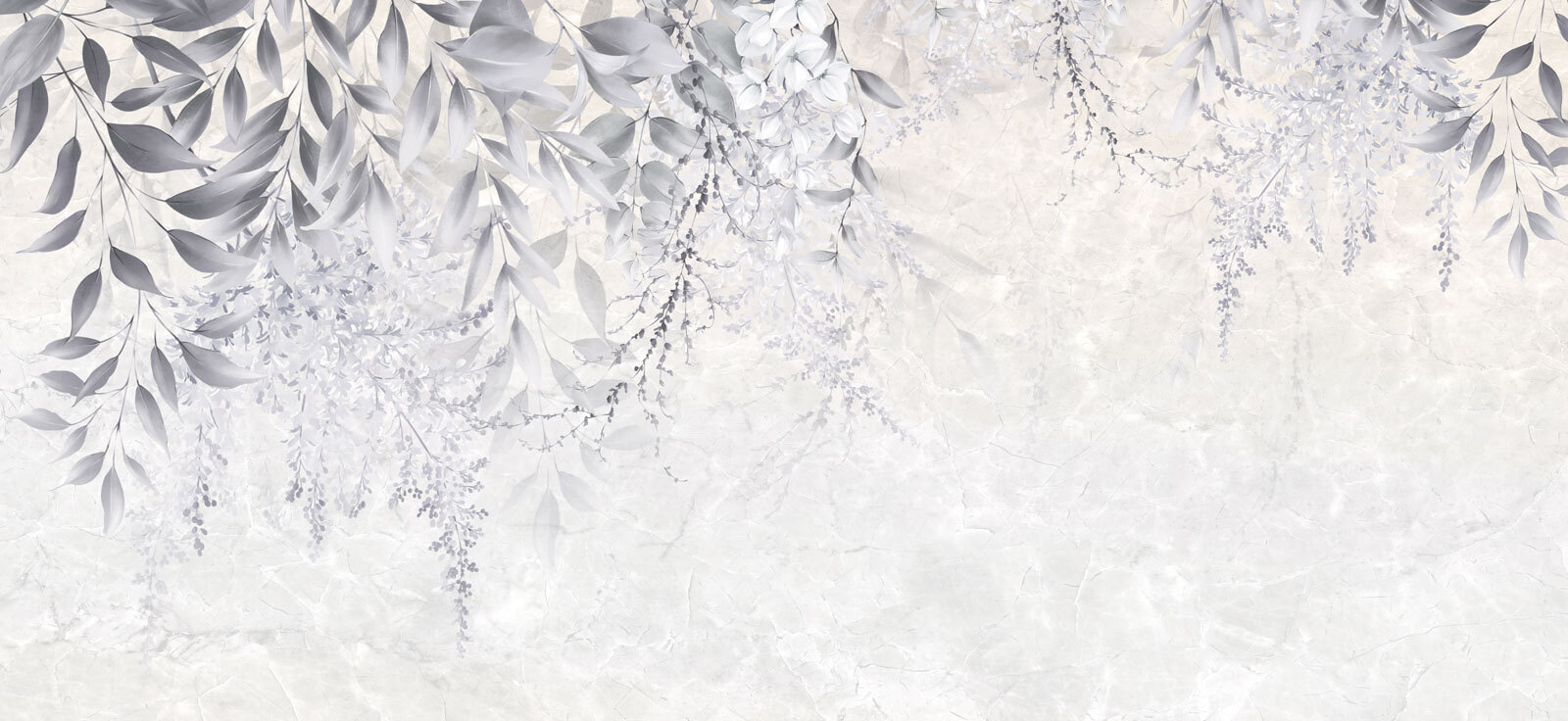 White and gray floral design