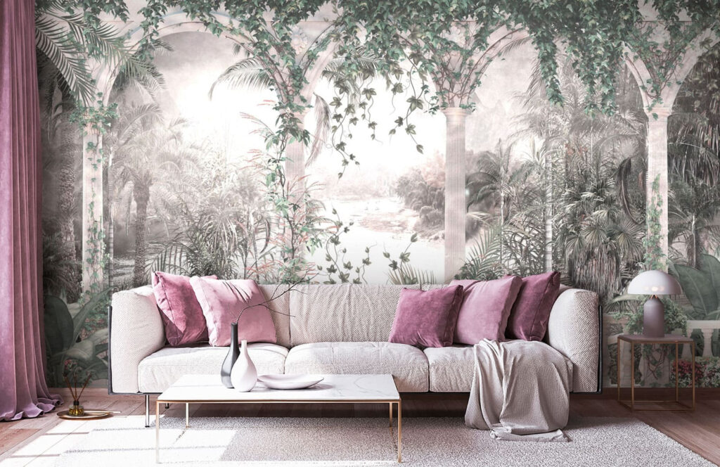 Balcony with a view of a river and trees