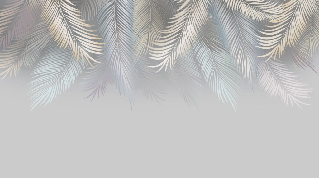 Elegant leaves on a soft background
