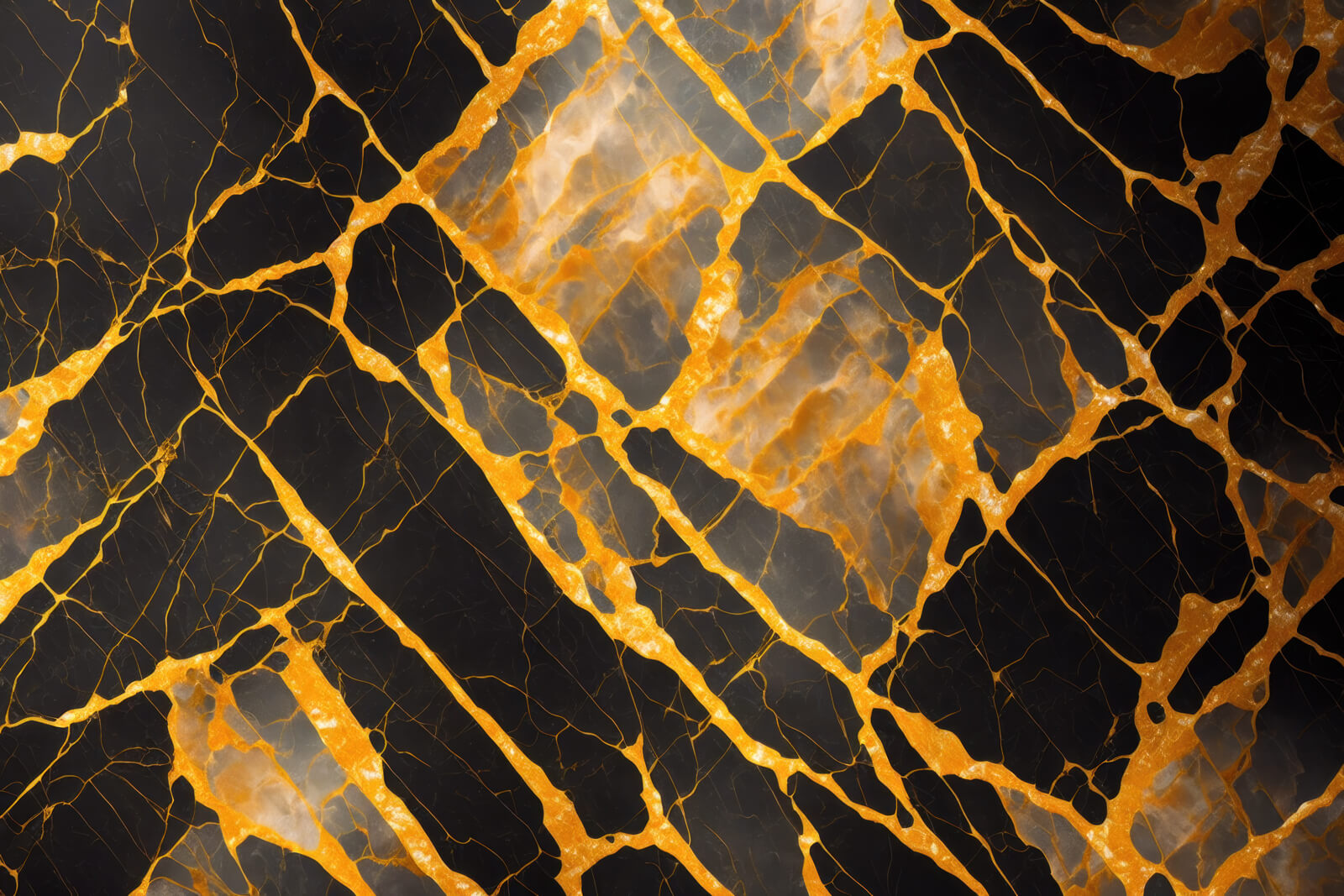 u94111p - Κομψό μαύρο και κεχριμπαρένιο μαρμάρινο μοτίβο - tegory