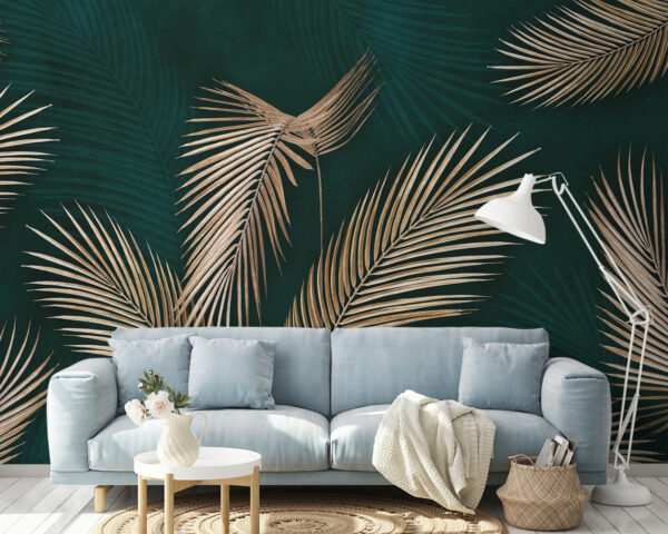 Palm leaves in elegant hues Palm leaves in elegant hues