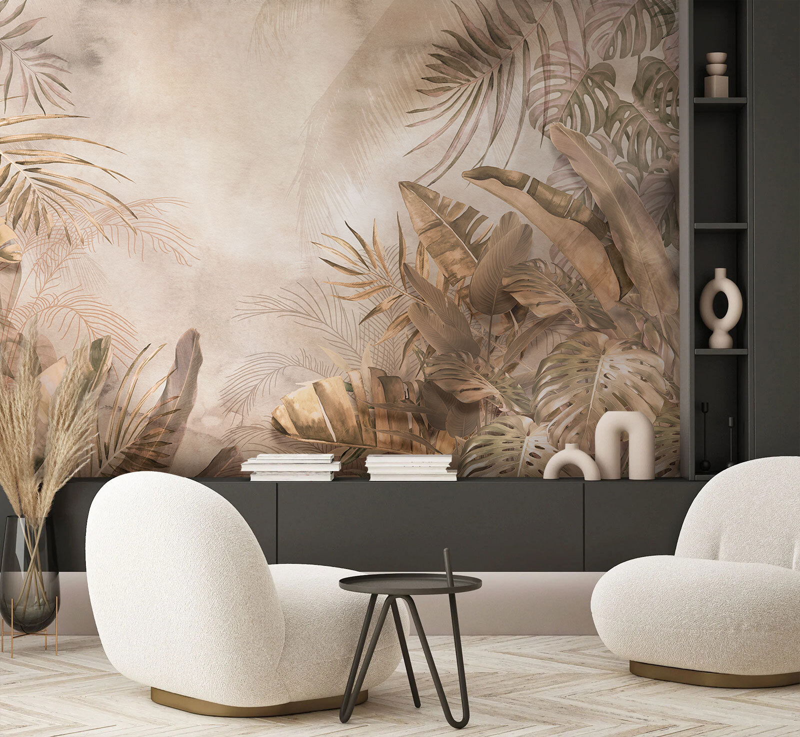 Tropical leaves in soft hues Tropical leaves in soft hues