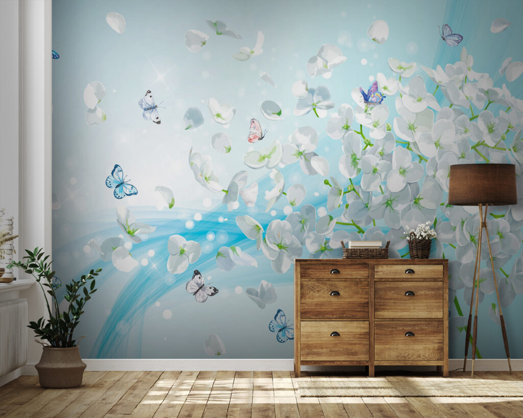 u93477pig41 1024x819 - Λευκά λουλούδια με πεταλούδες που πετούν - tegory