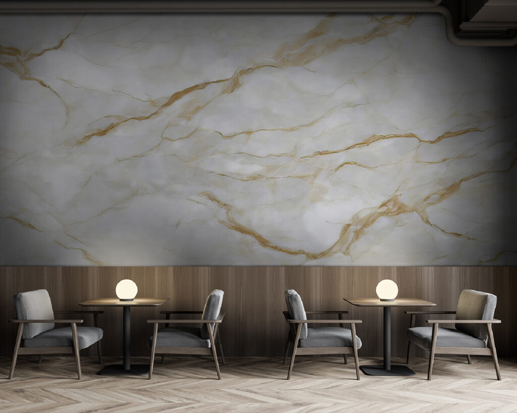 Sleek marble with elegant veins