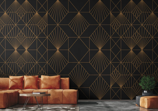 Elegant metallic geometric pattern design