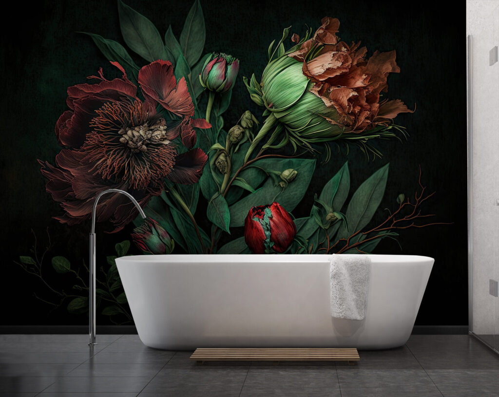 Elegant flowers with rich textures