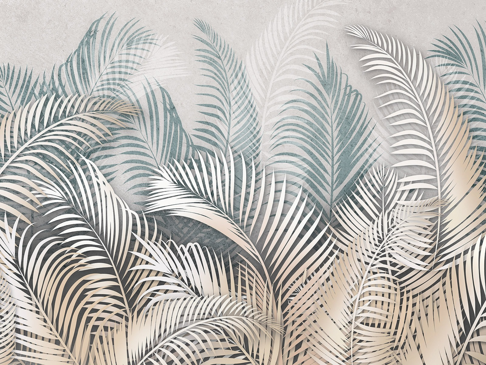 Group of leaves on a wall