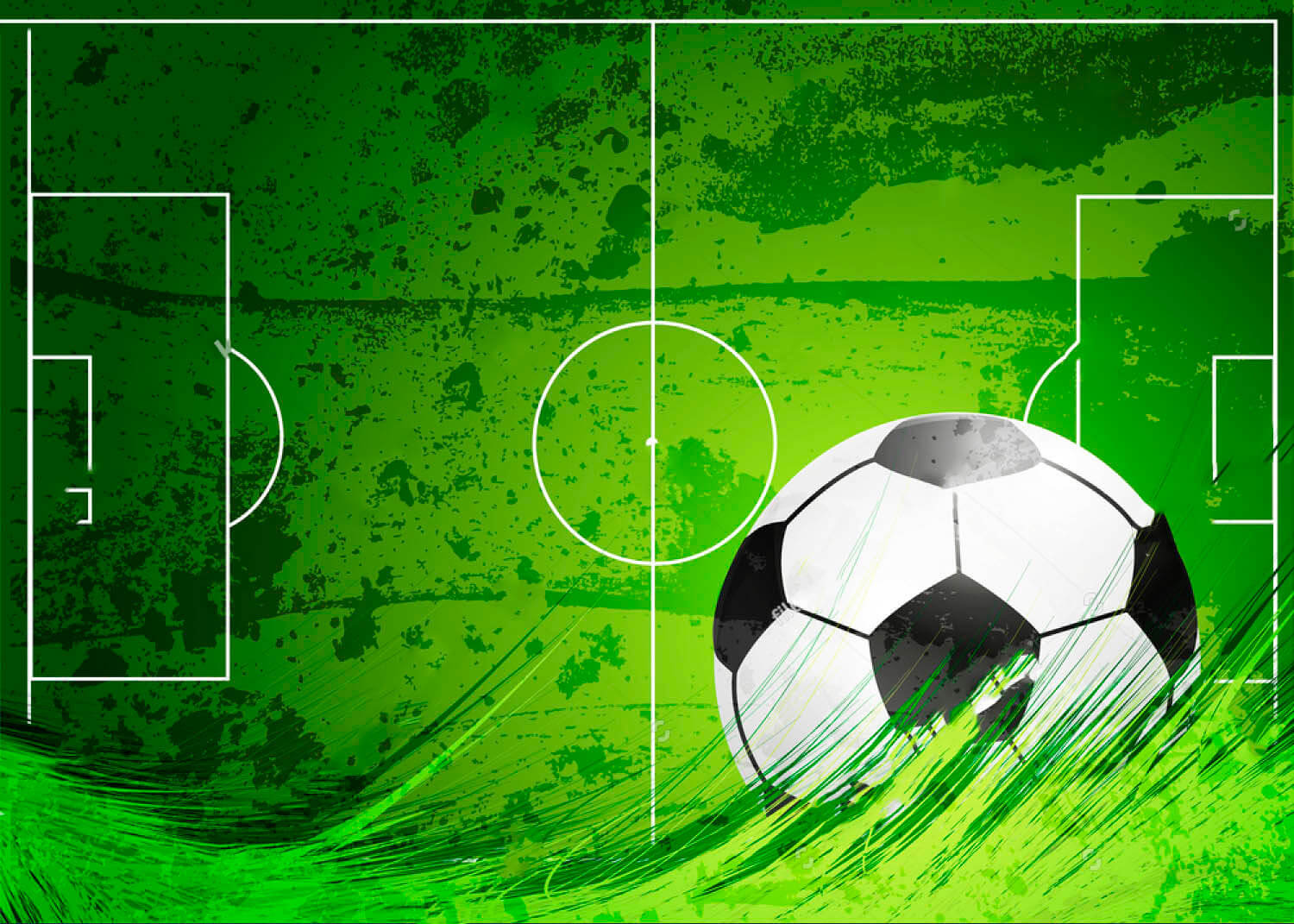 u72784p - Μπάλα ποδοσφαίρου σε πράσινο γήπεδο - tegory