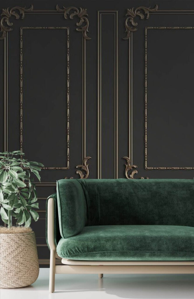 u72614pig1m 666x1024 - Κομψό περίτεχνο σχέδιο τοίχου σε σκούρους τόνους - tegory