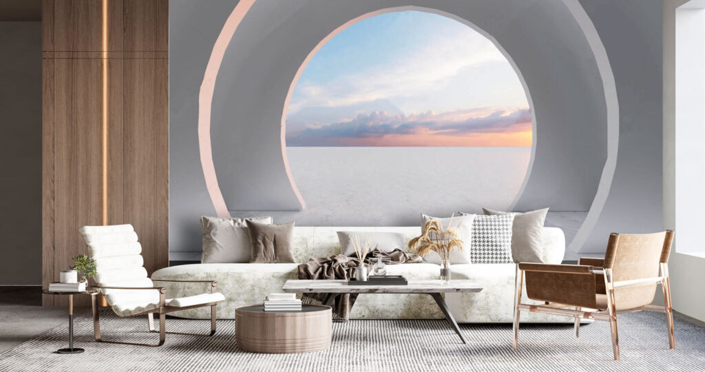 u72282pig1 1024x540 - Λευκό δωμάτιο με κυκλική πόρτα - tegory