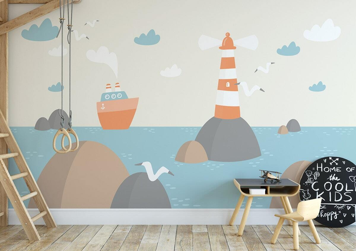 u72197pir1m - Γελοιογραφία ενός φάρου και μιας βάρκας - tegory