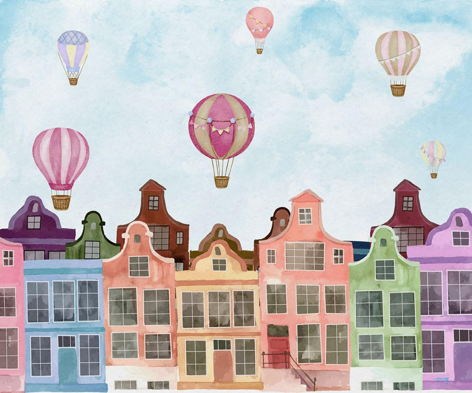 u71849p - Ομάδα κτιρίων με αερόστατα θερμού αέρα - tegory