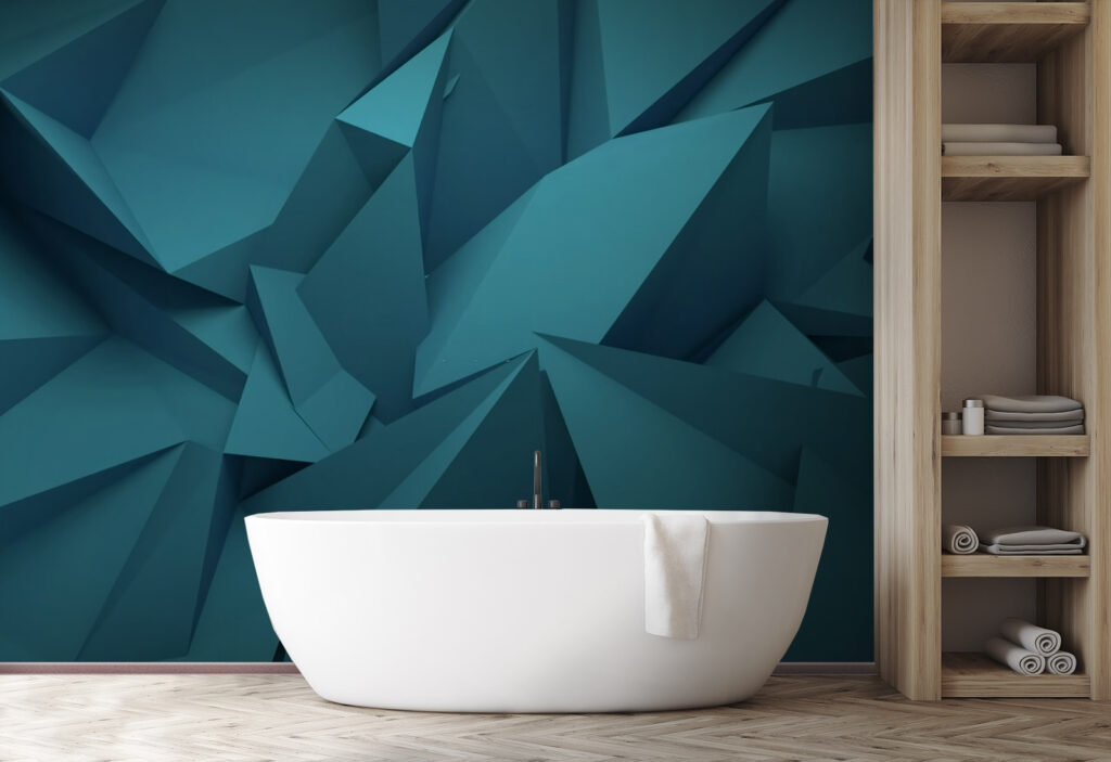 Blue polygonal shapes Blue polygonal shapes