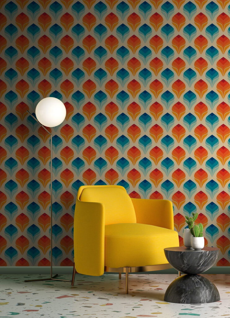 u71428pig3 742x1024 - Μοτίβο από πορτοκαλί και μπλε φύλλα - tegory