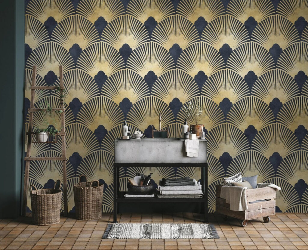 Elegant symmetrical art deco pattern