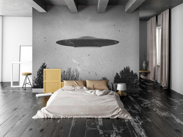 Ufo που πετάει πάνω από δέντρα Ufo που πετάει πάνω από δέντρα