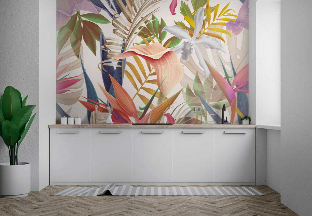 Vibrant tropical foliage in harmony