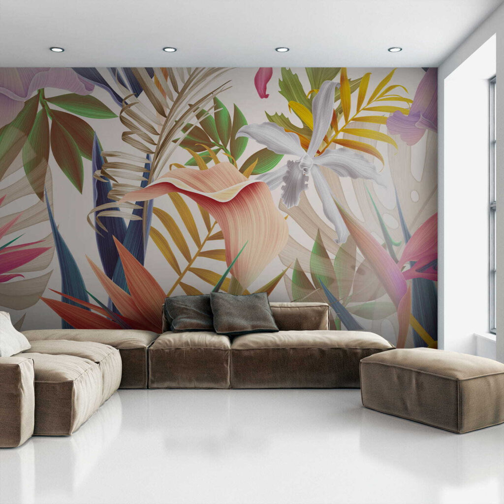 Vibrant tropical foliage in harmony