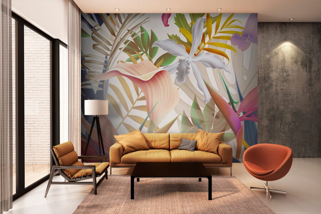 Vibrant tropical foliage in harmony